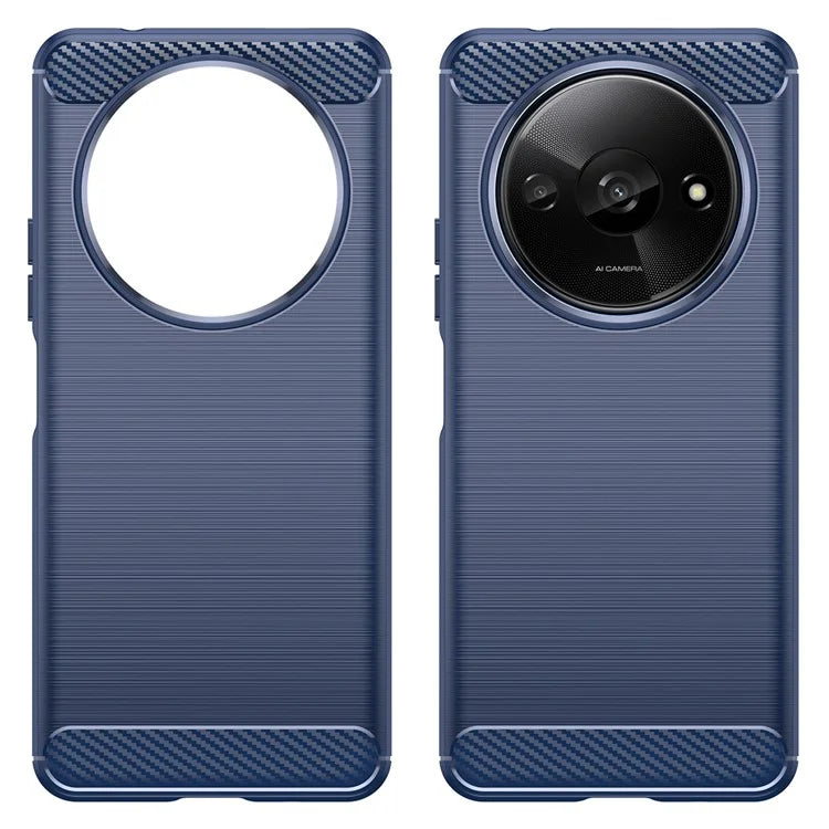 For Xiaomi Redmi A3 TPU Case Brushed Carbon Fiber Texture Phone Cover