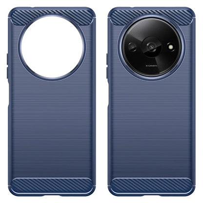 For Xiaomi Redmi A3 TPU Case Brushed Carbon Fiber Texture Phone Cover
