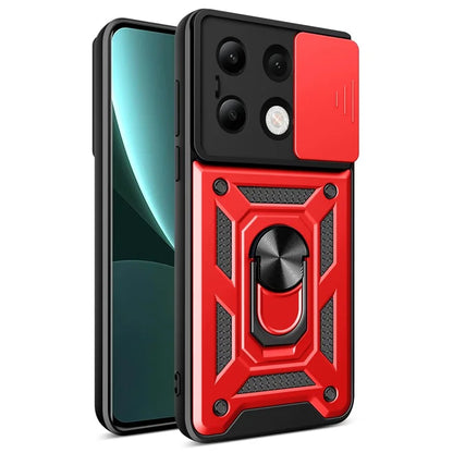 For Xiaomi Redmi Note 13 4G Case Scratch-resistant PC+TPU Kickstand Phone Shell