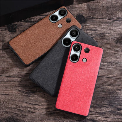 For Xiaomi Redmi Note 13 4G Case Cloth Texture Hard PC Protective Phone Cover