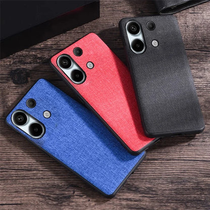 For Xiaomi Redmi Note 13 4G Case Cloth Texture Hard PC Protective Phone Cover