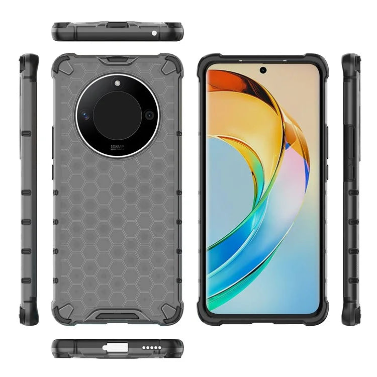 For Honor X50 5G / X9b 5G / Magic6 Lite 5G Case PC+TPU Anti-scratch Phone Shell with Honeycomb Design