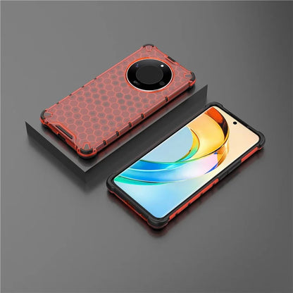 For Honor X50 5G / X9b 5G / Magic6 Lite 5G Case PC+TPU Anti-scratch Phone Shell with Honeycomb Design