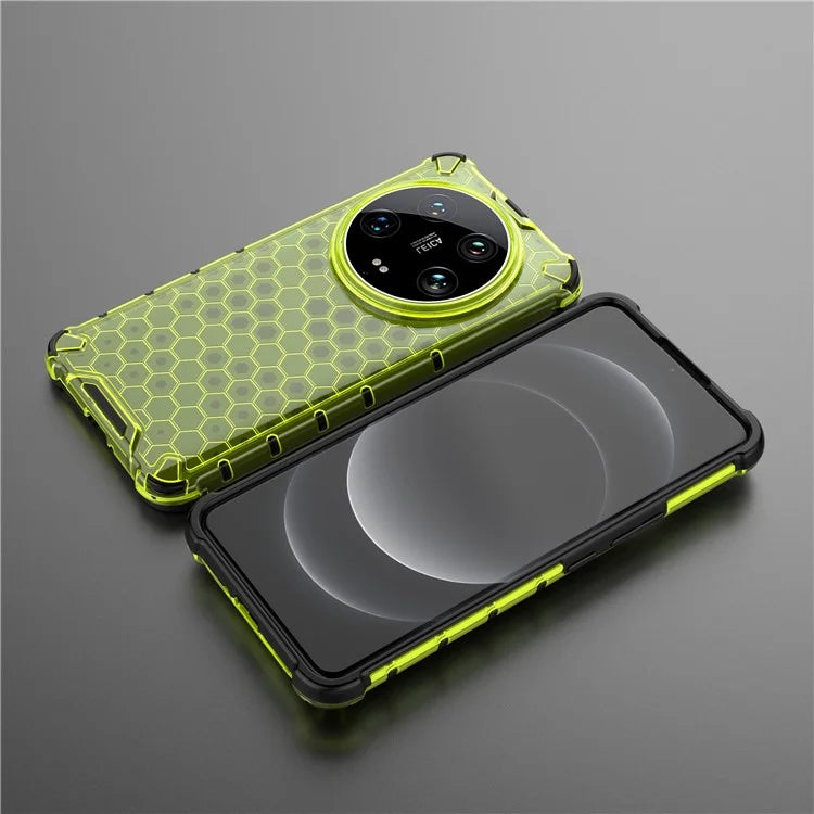 Phone Case for Xiaomi 14 Ultra Shell PC + TPU Hybrid Honeycomb Design Cover