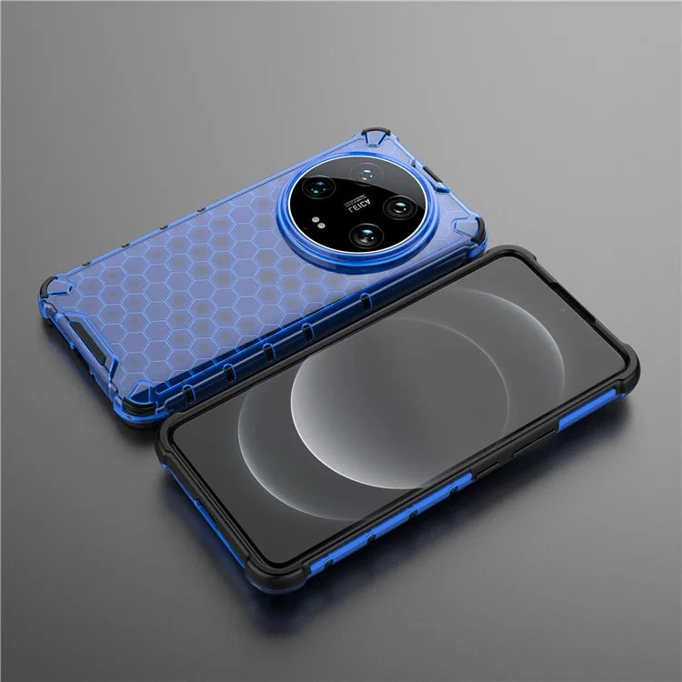 Phone Case for Xiaomi 14 Ultra Shell PC + TPU Hybrid Honeycomb Design Cover