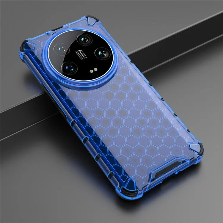 Phone Case for Xiaomi 14 Ultra Shell PC + TPU Hybrid Honeycomb Design Cover