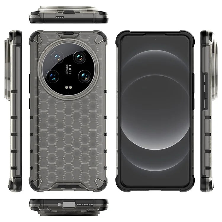 Phone Case for Xiaomi 14 Ultra Shell PC + TPU Hybrid Honeycomb Design Cover