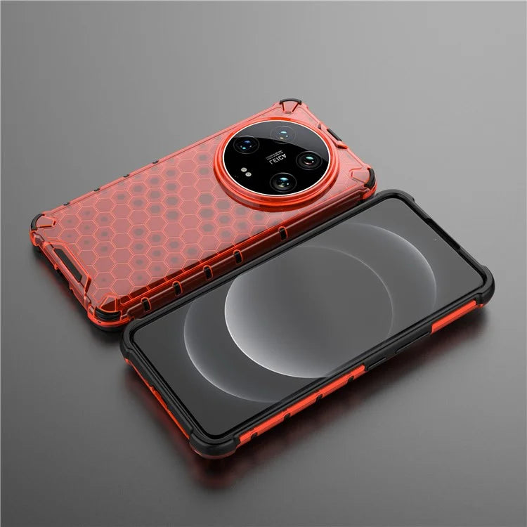 Phone Case for Xiaomi 14 Ultra Shell PC + TPU Hybrid Honeycomb Design Cover