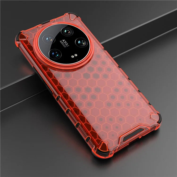 Phone Case for Xiaomi 14 Ultra Shell PC + TPU Hybrid Honeycomb Design Cover