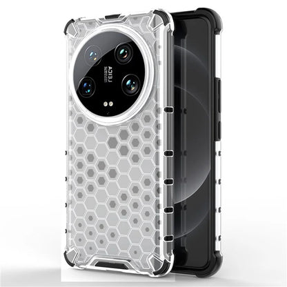 Phone Case for Xiaomi 14 Ultra Shell PC + TPU Hybrid Honeycomb Design Cover