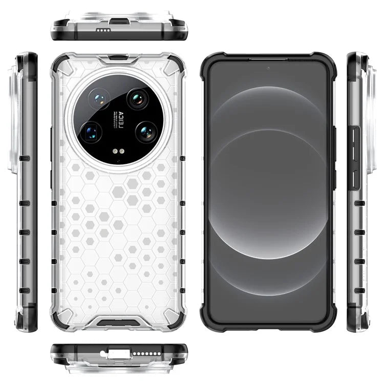 Phone Case for Xiaomi 14 Ultra Shell PC + TPU Hybrid Honeycomb Design Cover