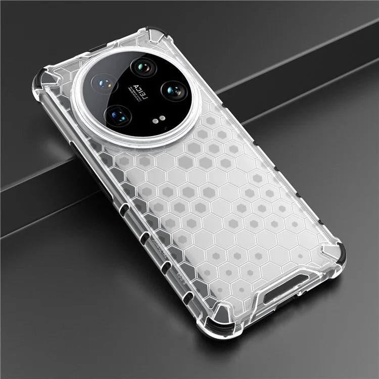 Phone Case for Xiaomi 14 Ultra Shell PC + TPU Hybrid Honeycomb Design Cover