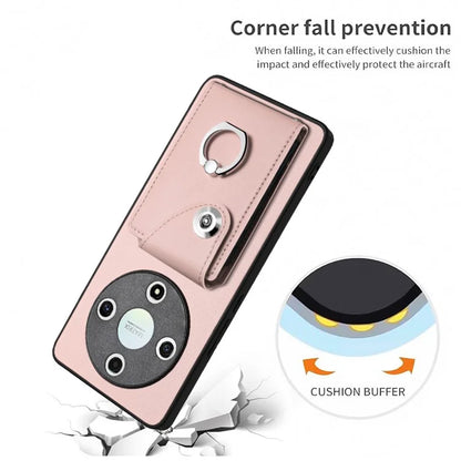 YB Leather Coating Series-7 for Honor X9b 5G / Magic6 Lite 5G Case Card Holder Protective Shell
