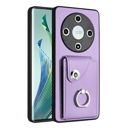YB Leather Coating Series-7 for Honor X9b 5G / Magic6 Lite 5G Case Card Holder Protective Shell