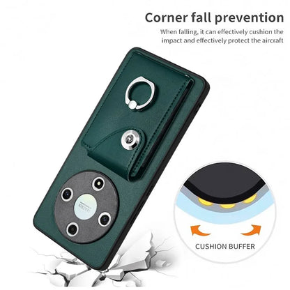 YB Leather Coating Series-7 for Honor X9b 5G / Magic6 Lite 5G Case Card Holder Protective Shell