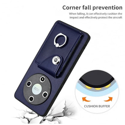 YB Leather Coating Series-7 for Honor X9b 5G / Magic6 Lite 5G Case Card Holder Protective Shell