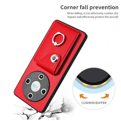 YB Leather Coating Series-7 for Honor X9b 5G / Magic6 Lite 5G Case Card Holder Protective Shell