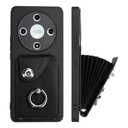 YB Leather Coating Series-7 for Honor X9b 5G / Magic6 Lite 5G Case Card Holder Protective Shell