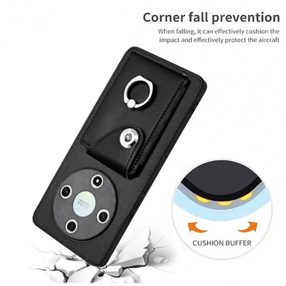 YB Leather Coating Series-7 for Honor X9b 5G / Magic6 Lite 5G Case Card Holder Protective Shell