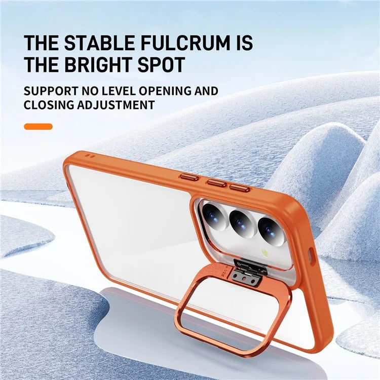 For Samsung Galaxy S24 Case TPU+Acrylic Kickstand Anti-Drop Phone Cover