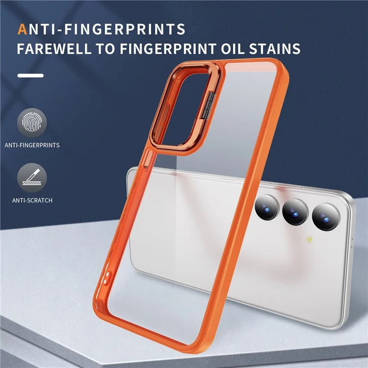 For Samsung Galaxy S24 Case TPU+Acrylic Kickstand Anti-Drop Phone Cover
