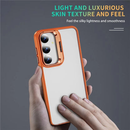 For Samsung Galaxy S24 Case TPU+Acrylic Kickstand Anti-Drop Phone Cover