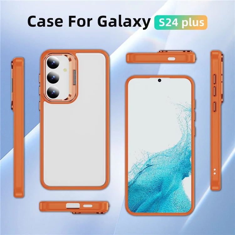 For Samsung Galaxy S24 Case TPU+Acrylic Kickstand Anti-Drop Phone Cover