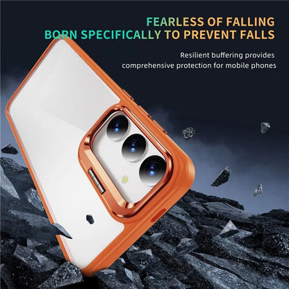 For Samsung Galaxy S24 Case TPU+Acrylic Kickstand Anti-Drop Phone Cover