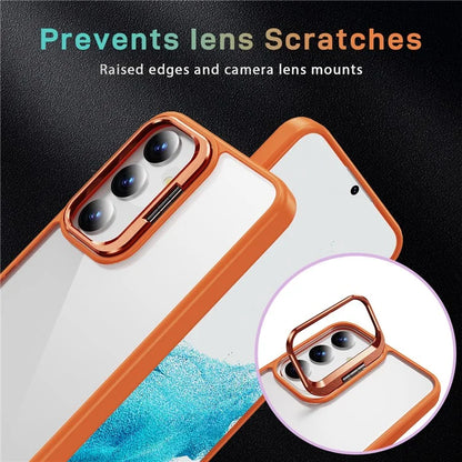 For Samsung Galaxy S24 Case TPU+Acrylic Kickstand Anti-Drop Phone Cover