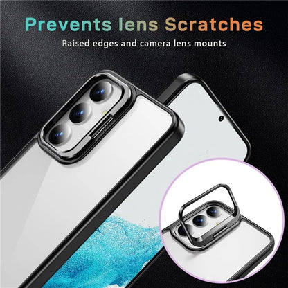 For Samsung Galaxy S24 Case TPU+Acrylic Kickstand Anti-Drop Phone Cover