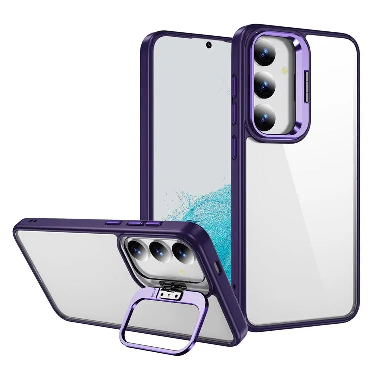 For Samsung Galaxy S24 Case TPU+Acrylic Kickstand Anti-Drop Phone Cover