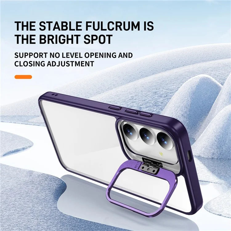 For Samsung Galaxy S24 Case TPU+Acrylic Kickstand Anti-Drop Phone Cover