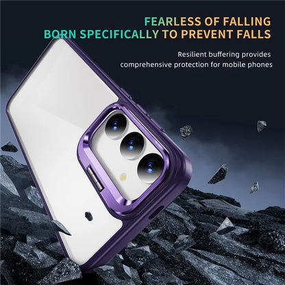 For Samsung Galaxy S24 Case TPU+Acrylic Kickstand Anti-Drop Phone Cover