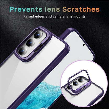 For Samsung Galaxy S24 Case TPU+Acrylic Kickstand Anti-Drop Phone Cover