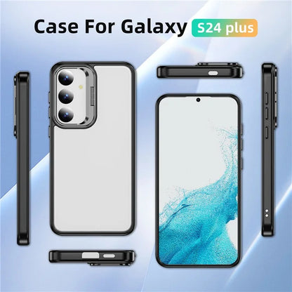 For Samsung Galaxy S24 Case TPU+Acrylic Kickstand Anti-Drop Phone Cover