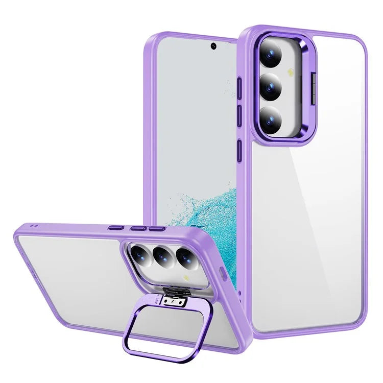 For Samsung Galaxy S24 Case TPU+Acrylic Kickstand Anti-Drop Phone Cover