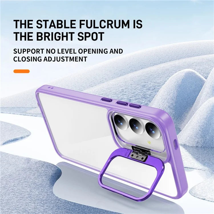 For Samsung Galaxy S24 Case TPU+Acrylic Kickstand Anti-Drop Phone Cover
