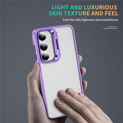 For Samsung Galaxy S24 Case TPU+Acrylic Kickstand Anti-Drop Phone Cover