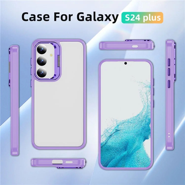 For Samsung Galaxy S24 Case TPU+Acrylic Kickstand Anti-Drop Phone Cover