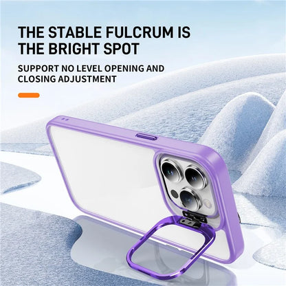 For iPhone 13 Pro Max Phone Case TPU+Acrylic Camera Kickstand Shockproof Cover