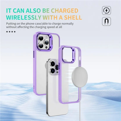 For iPhone 13 Pro Max Phone Case TPU+Acrylic Camera Kickstand Shockproof Cover