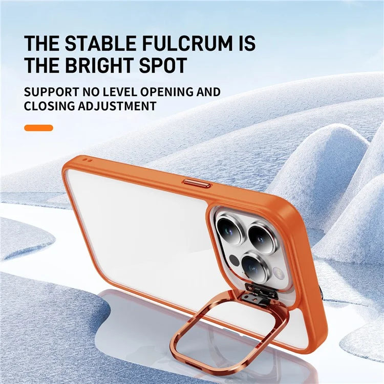 For iPhone 13 Pro Max Phone Case TPU+Acrylic Camera Kickstand Shockproof Cover