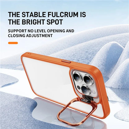 For iPhone 13 Pro Max Phone Case TPU+Acrylic Camera Kickstand Shockproof Cover