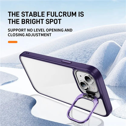For iPhone 13 / 14 Case TPU+Acrylic Shock-Absorption Phone Cover with Metal Frame