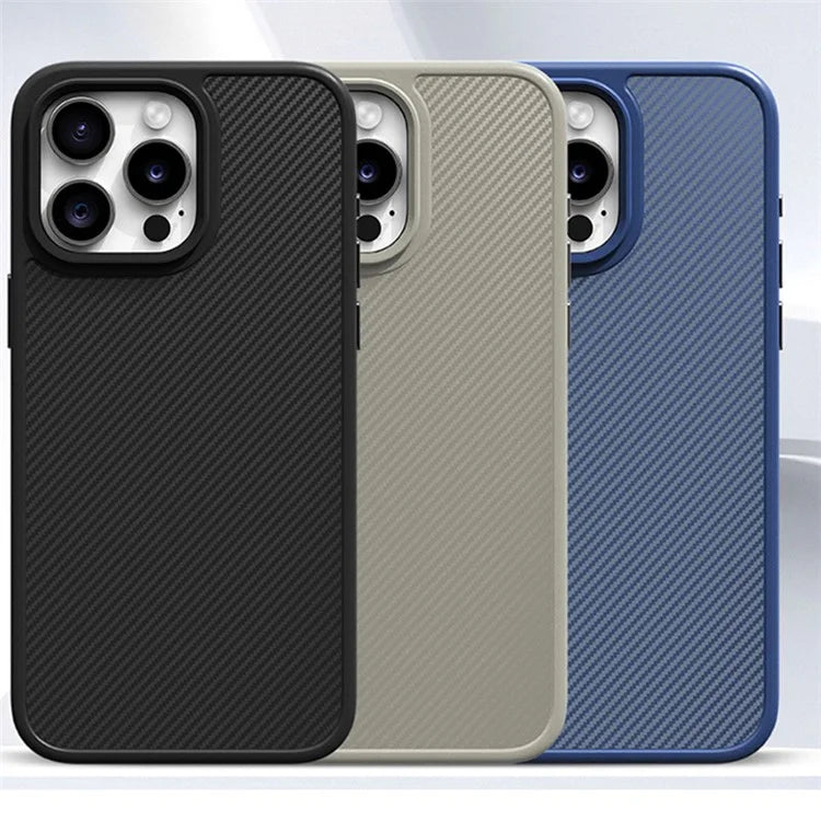 For iPhone 15 Pro TPU Case Carbon Fiber Texture Protective Phone Cover