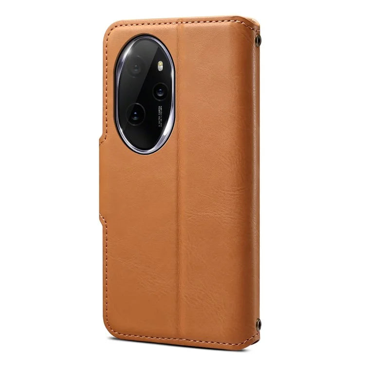 DENIOR For Honor 100 Pro 5G Case PU Leather Phone Wallet Cover with Stand