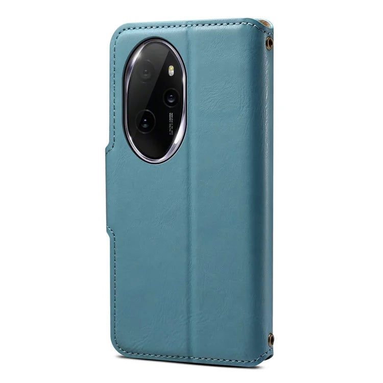 DENIOR For Honor 100 Pro 5G Case PU Leather Phone Wallet Cover with Stand