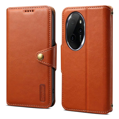 DENIOR For Honor 100 Pro 5G Case PU Leather Phone Wallet Cover with Stand