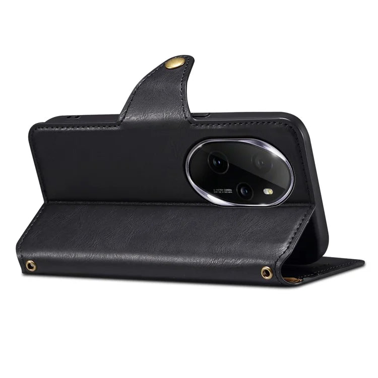 DENIOR For Honor 100 Pro 5G Case PU Leather Phone Wallet Cover with Stand