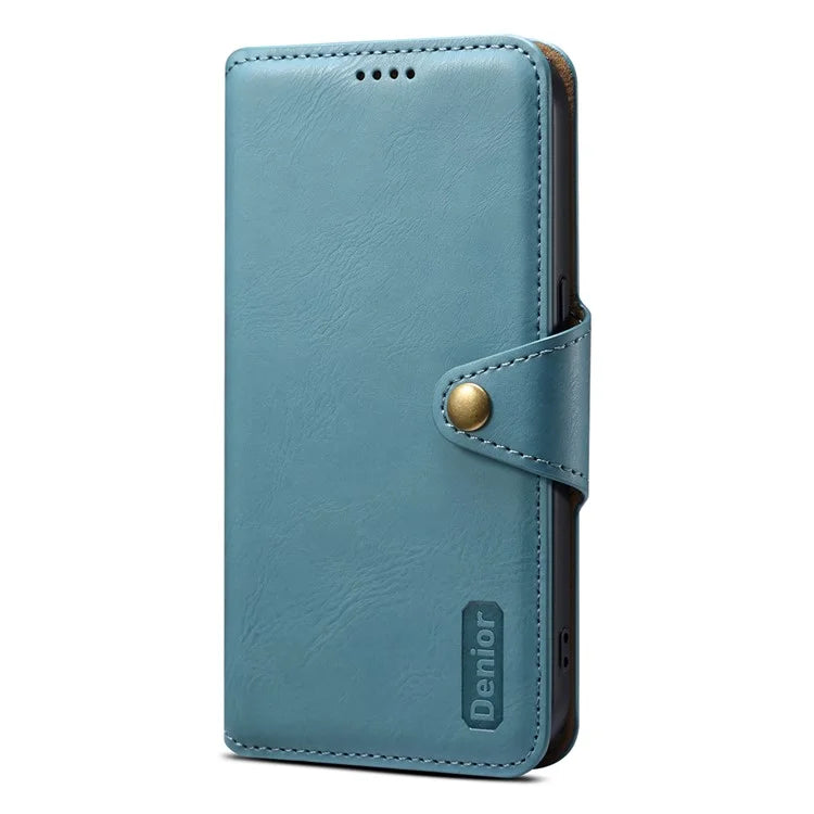 DENIOR For Honor Magic5 Pro Wallet Case Cowhide Texture PU Leather Stand Phone Cover